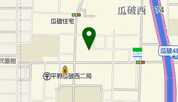 公文式瓜破西教室の地図画像