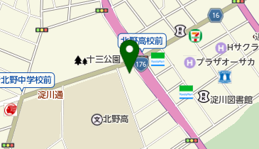 公文式北野教室の地図画像
