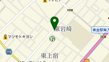 公文式東金中央教室の地図画像