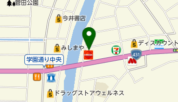 公文式川津西教室の地図画像