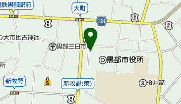 公文式黒部三日市教室の地図画像