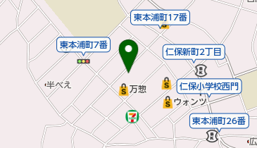 公文式東本浦教室の地図画像