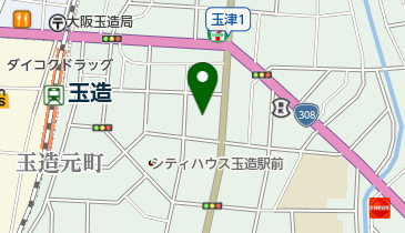 公文式玉造駅前教室の地図画像