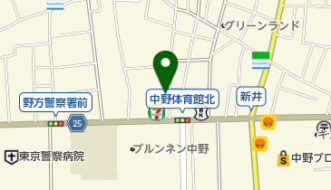 公文式中野区役所前教室の地図画像