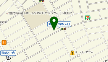 公文式東所沢中央教室の地図画像