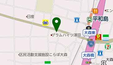 公文式大森西2丁目教室の地図画像