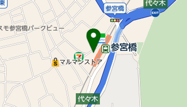 公文式参宮橋駅前教室の地図画像