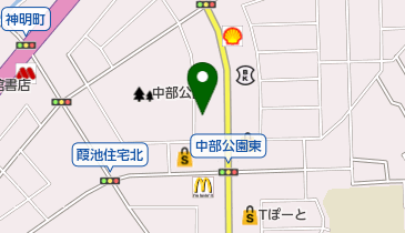 公文式中部公園前教室の地図画像