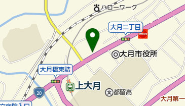 公文式大月中央教室の地図画像