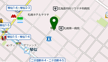 アイン薬局 二十四軒店の地図画像