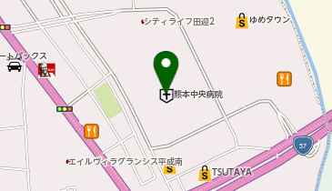 アイン薬局 熊本中央病院店の地図画像