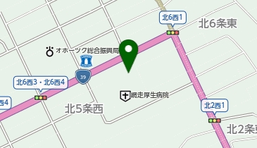 アイン薬局 網走厚生病院店の地図画像