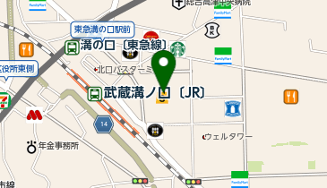 アイン薬局 マルイファミリー溝口店の地図画像