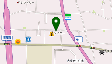 ワッツウィズ大東寺川ダイエー店の地図画像