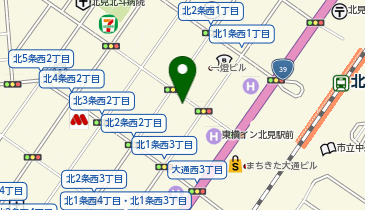 ワッツウィズ北見シティマーケット店の地図画像
