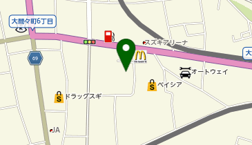 ワッツウィズ大間々ベイシア店の地図画像