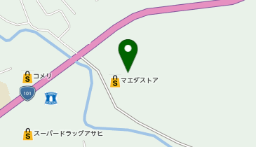 ワッツウィズ鯵ケ沢マエダストア店の地図画像