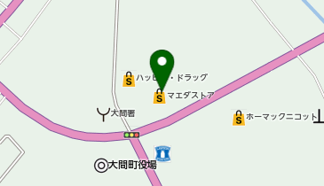 ワッツウィズ大間マエダストア店の地図画像
