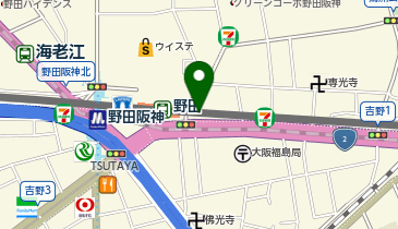 ワッツウィズ野田阪神アカカベ店の地図画像