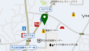 ワッツ川西店の地図画像