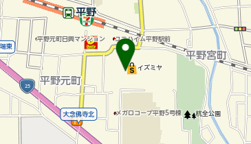 ワッツ平野イズミヤ店の地図画像