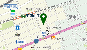 ワッツ甲南山手セルバ店の地図画像