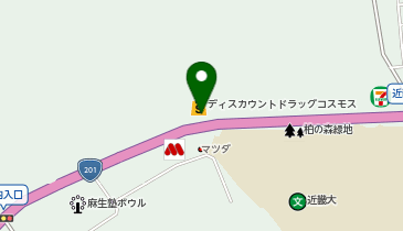 ドラッグストアコスモス 近大前店の地図画像