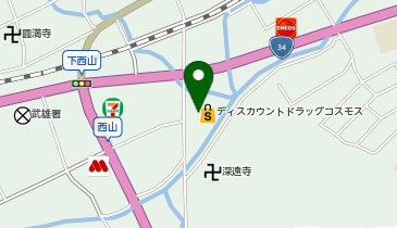 ドラッグストアコスモス 下西山店の地図画像