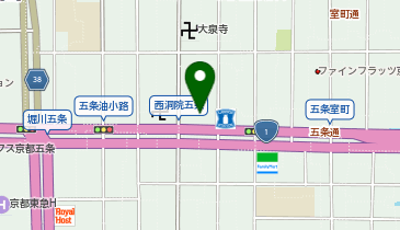 ほっかほっか亭五条西洞院店の地図画像