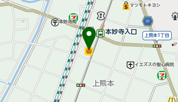 ほっかほっか亭上熊本店の地図画像