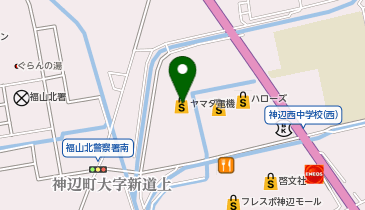 ヤマダデンキ テックランド福山北店の地図画像