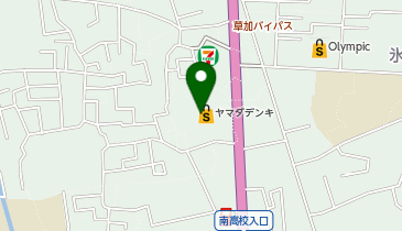 ヤマダデンキ テックランドNew草加店の地図画像