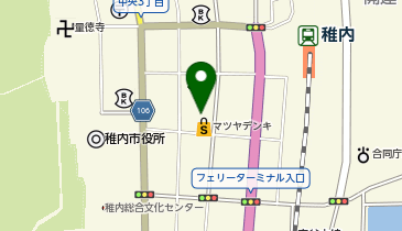 ヤマダデンキ マツヤデンキ稚内中央店の地図画像