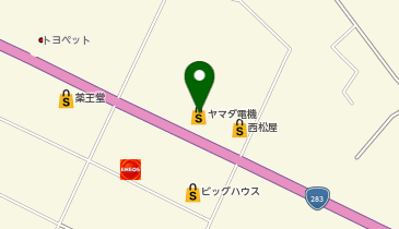 ヤマダデンキ テックランド遠野店の地図画像