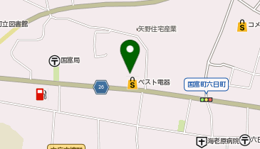 ヤマダデンキ ベスト電器国富店の地図画像