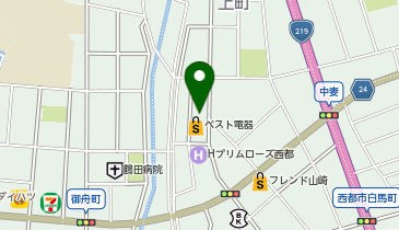 ヤマダデンキ ベスト電器ウェーブイイダ゙西都店の地図画像