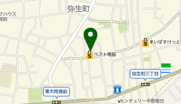 ベスト電器中野川島店の地図画像