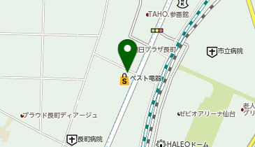 ヤマダデンキ ベスト電器長町店の地図画像