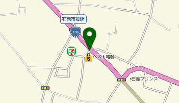 ヤマダデンキ ベスト電器デンスズ石巻店の地図画像
