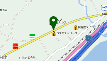 ヤマダデンキ コスモスベリーズ由比店の地図画像