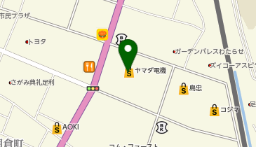 ヤマダデンキ テックランド足利店の地図画像