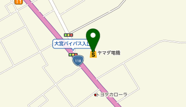 ヤマダデンキ テックランド常陸大宮店の地図画像
