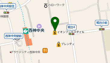 ヤマダデンキ マツヤデンキイオンフードスタイル西神中央店の地図画像