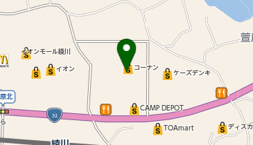 餃子の王将 綾川店の地図画像