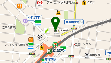 餃子の王将 本厚木店の地図画像