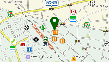 餃子の王将 蕨駅東口店の地図画像