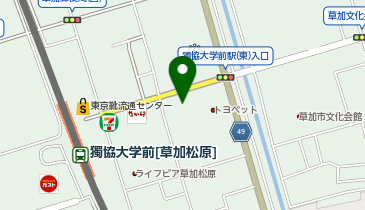 バリヤスサカバ 獨協大学前東口駅前店の地図画像