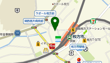 コクミンドラッグ 枚方市駅前店の地図画像