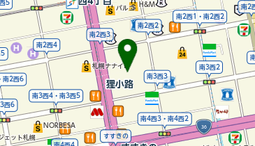 コクミンドラッグ狸小路店の地図画像