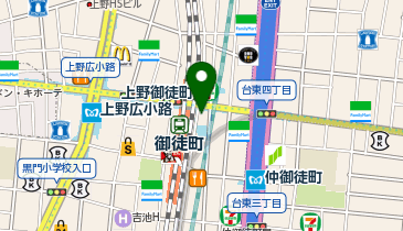 コクミンドラッグ御徒町北口店の地図画像